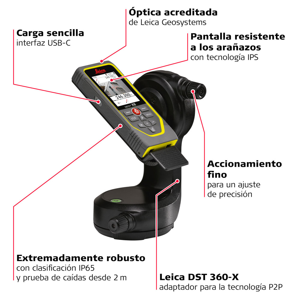 Medidor láser Leica DISTO X6 P2P-Package